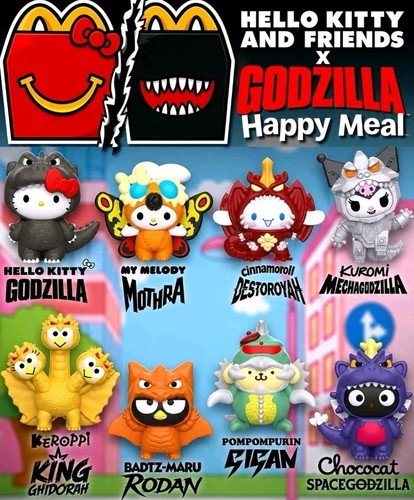 Hello kitty and godzilla - hello,