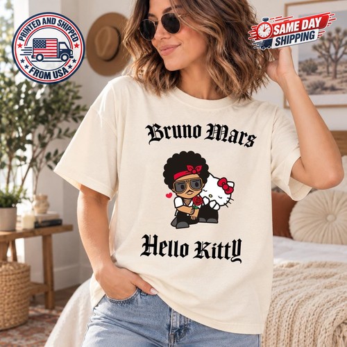 Bruno mars hello kitty - hello, shirt